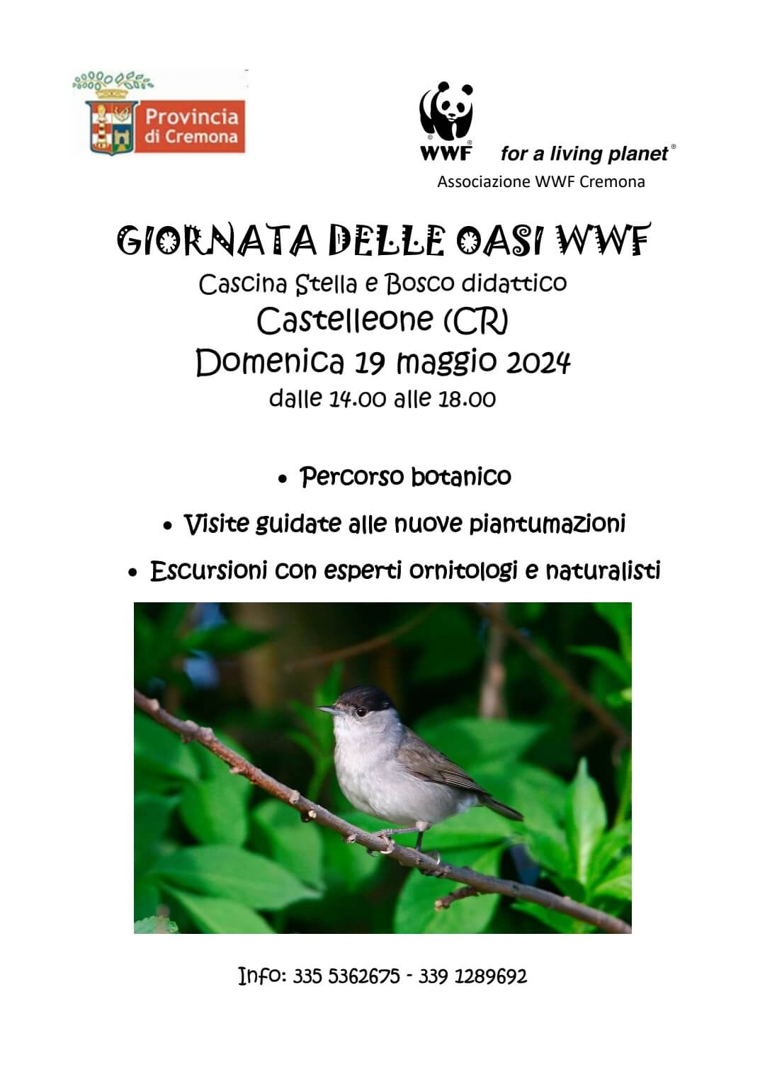 Locandina Giornata delle Oasi WWF al Bosco Didattico